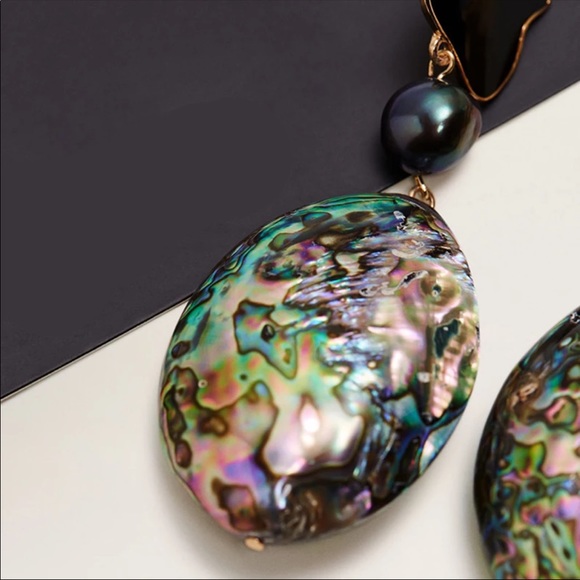 BEAUTIFUL ABALONE EARRINGS - Picture 4 of 4